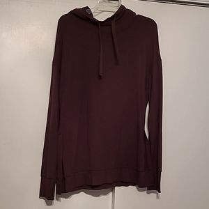 Merlot/wine/maroon pullover tunic hoodie